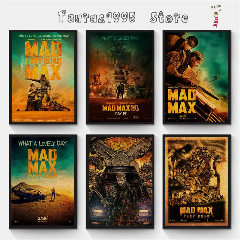 Новый Винтажный постер Mad max Fury road Tom Hardy Charlize Theron Постер из фильма Ретро плакат