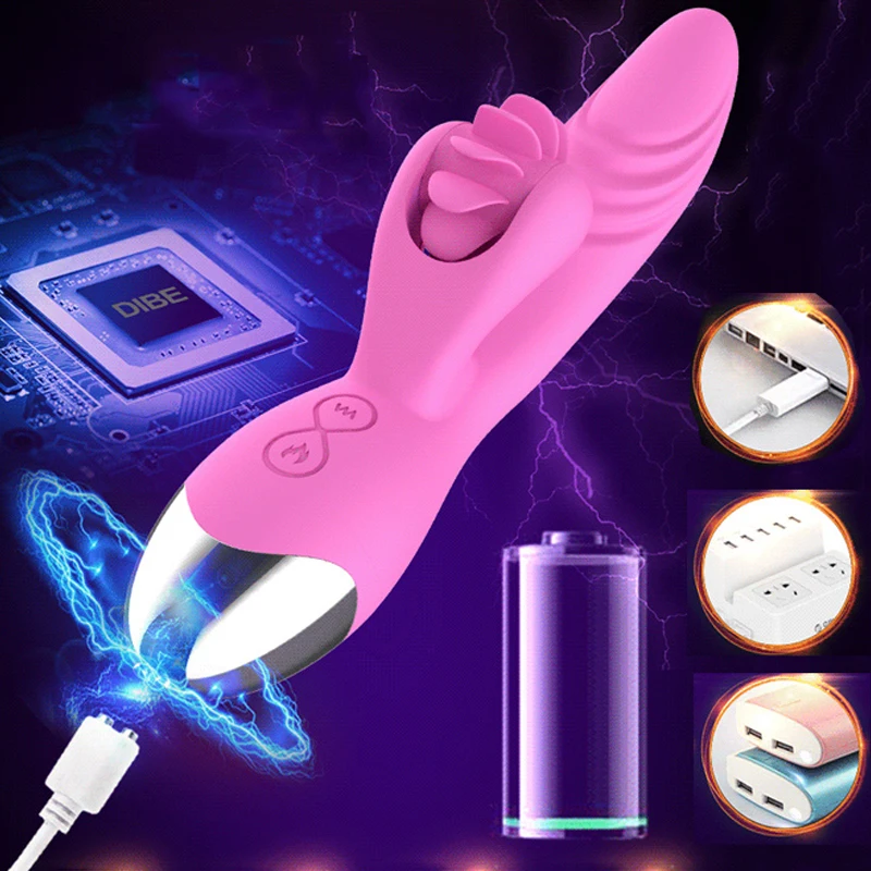 

Intelligent Heating Wibrator 360 Rotating Tongue Licking Clitoris Massage Wand,Wireless Vibrating Massager for Women Pleasure