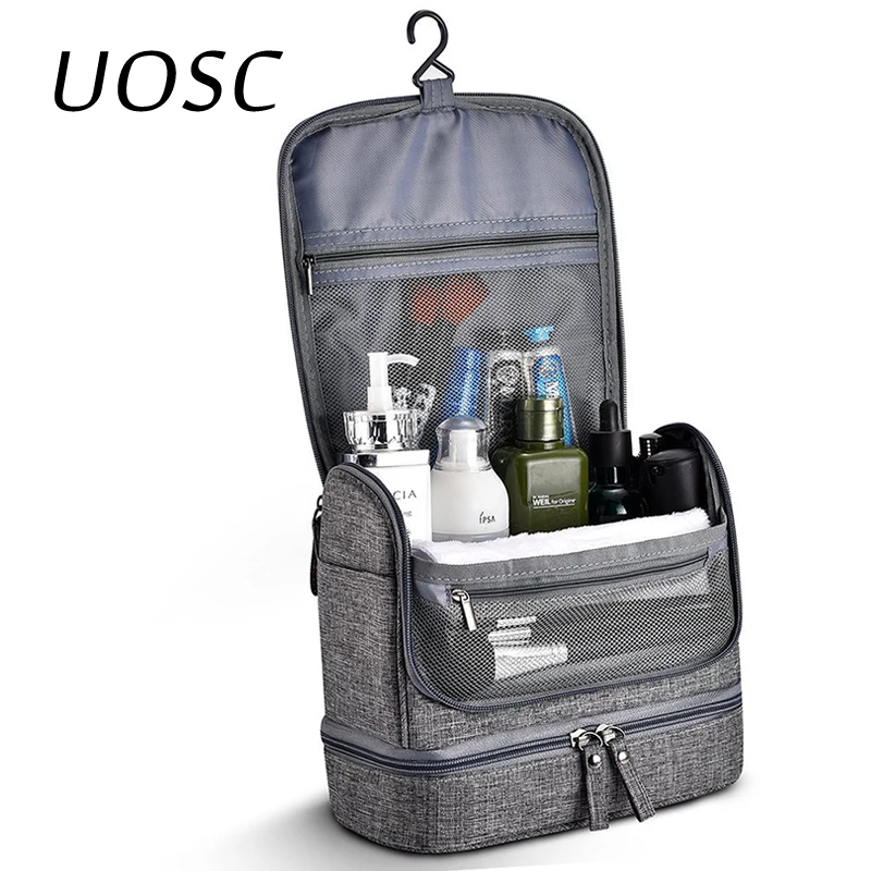 UOSC Водонепроницаемая Мужская подвесная косметичка дорожный Органайзер из ткани