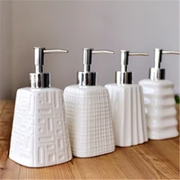 newyearnew 1piece 400ml ceramic hand washing liquid bottle creative hotel soap dispenser emulsion bathroom accessories