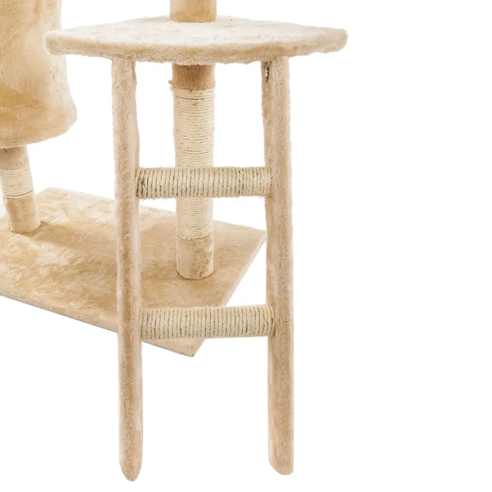 

(US)Free Shipping FX-32 60" Solid Cute Sisal Rope Plush Cat Climb Tree Cat Tower Beige Pet House Cat's House Cat's Toys