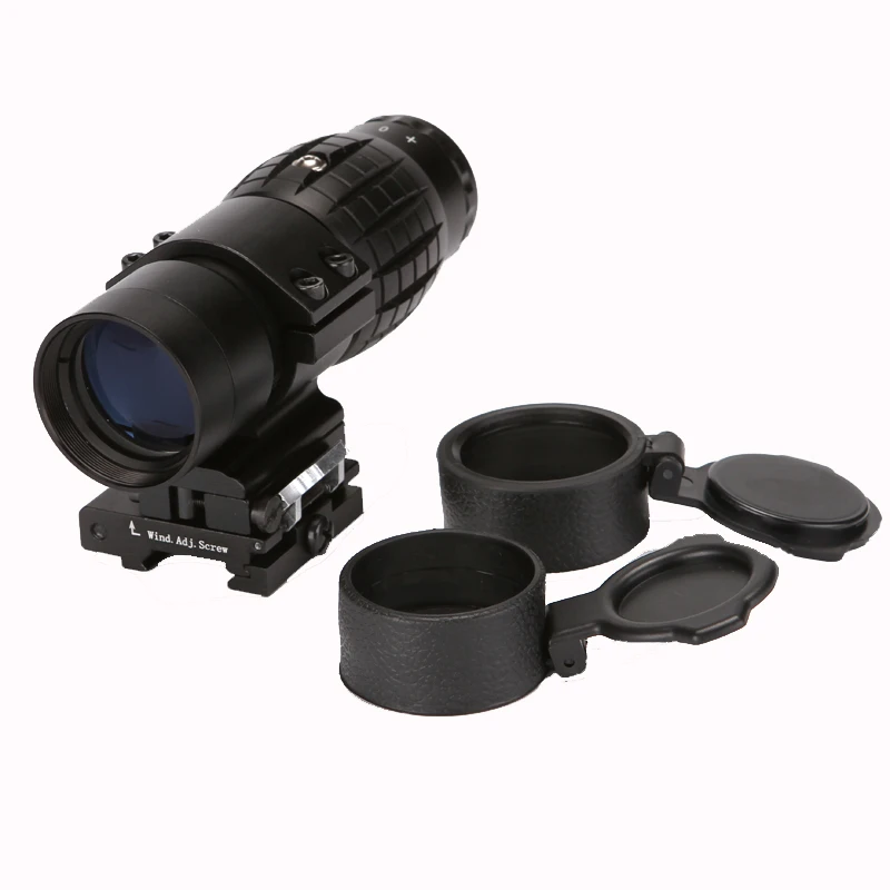 

Optic Sight 3X Magnifier Scope Compact Hunting Riflescope Sights with Flip Up Cover Fit for 20mm Rifle Gun Rail Mount
