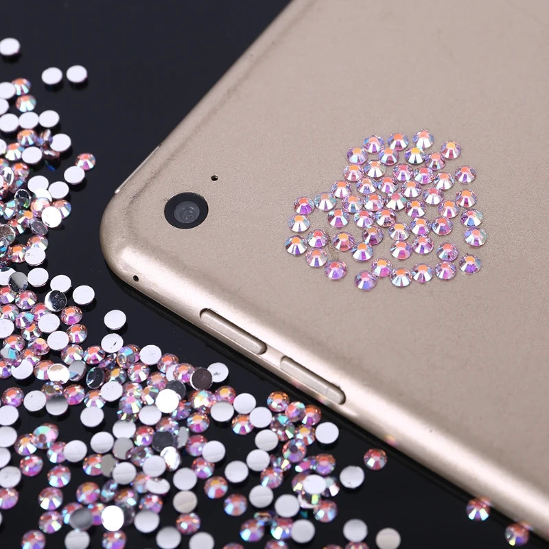 

5000pcs Pink Gradient Flat Back Gems Round Crystal Rhinestones for DIY Nail Art