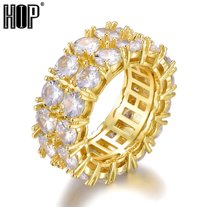 Кольцо унисекс с 2 рядами фианитов золотого и цветного цвета классическое в стиле