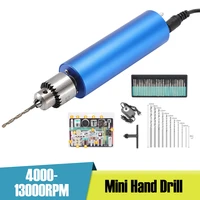 electric mini hand drill with power 0 3 4mm chuck 4000 13000rpm rotary tool kit for wood diy craft jewelry walnut polishing tool