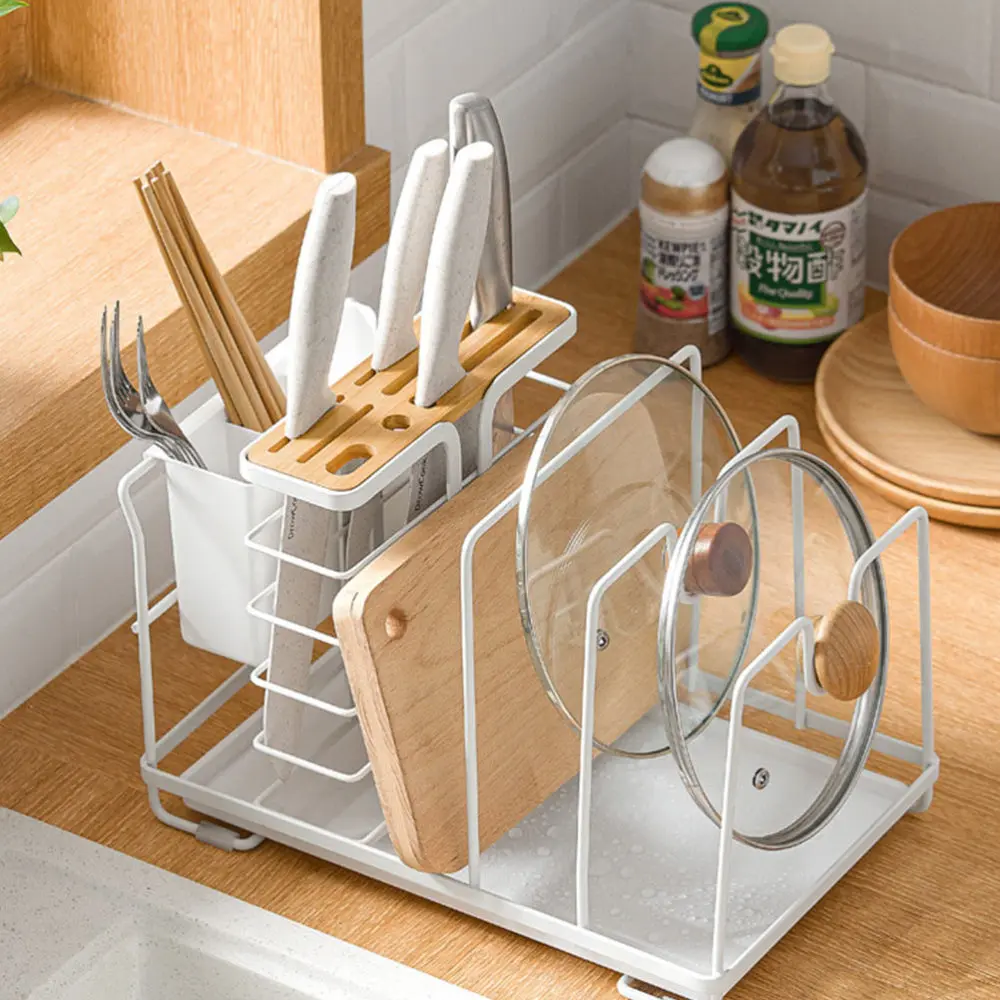 

1pc Kitchen Kitchenware Storage Container Commodity Shelf for Home (White)