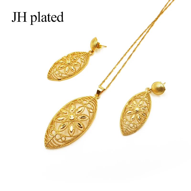 JHplated Новинка 2019 Дубай Модные Ювелирные наборы Африканский Золотой цвет