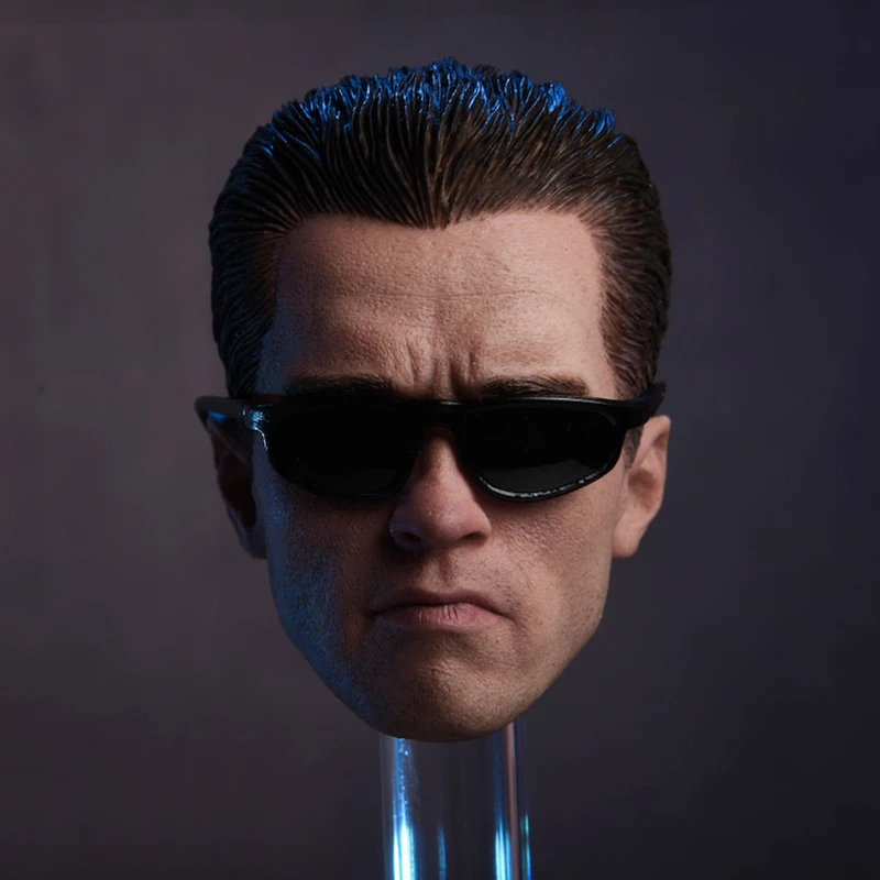Модель 1/6 года: мужские солнцезащитные очки Arnold Schwarzenegger с резной головкой, модель T-800, модель с резным узором, подходит для мужской фигуры 12 дюймов