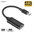 USB Type-C адаптер KEBIDU USB3.1 (USB-C) к HDMI-совместимому адаптеру папа к женскому 4K конвертеру для ПК компьютера ТВ дисплея телефона
