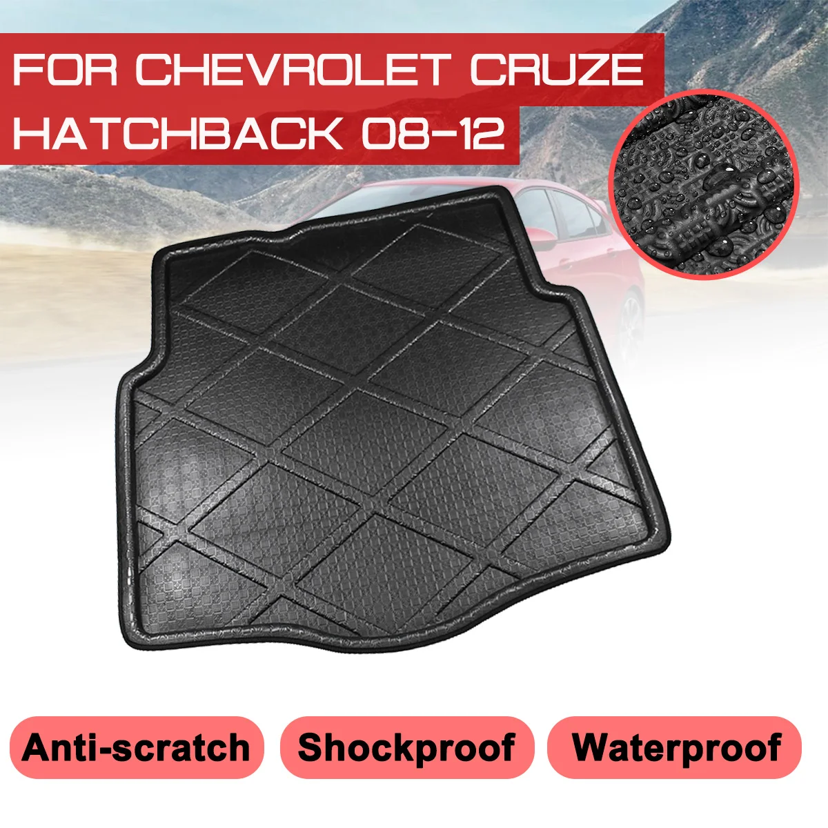 

Для Chevrolet CRUZE хэтчбек 2008 2009 2010 2011 2012 автомобильный напольный коврик Ковер задний багажник защита от грязи