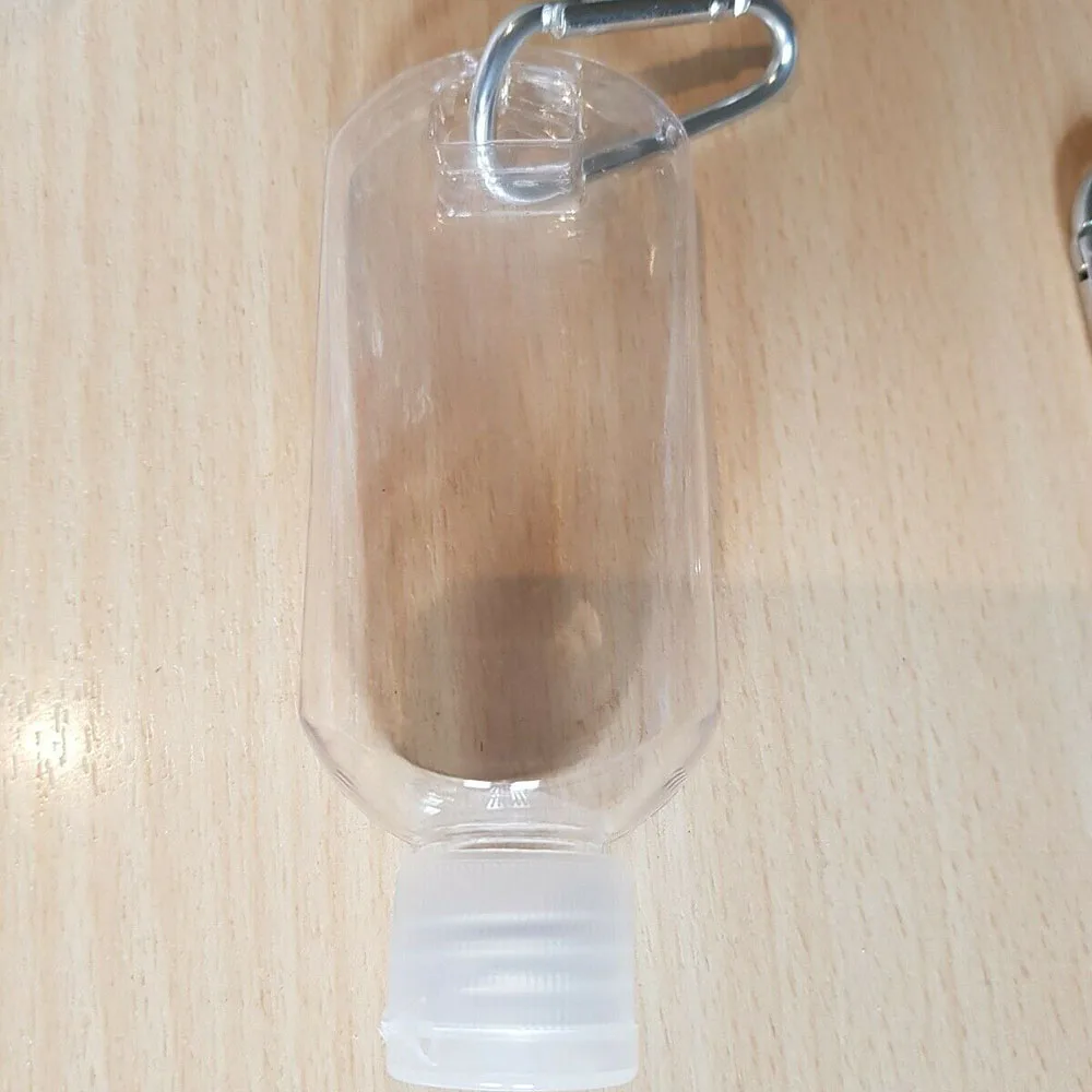 5Pcs/Lot 50ml Empty Refillable Bottle With Key Ring Travel Transparent Plastic Perfume My Small Hand Sanitizer | Красота и здоровье
