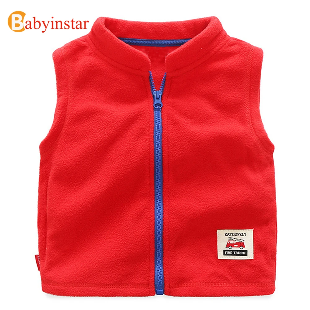 

Babyinstar Autumn New Arrival Boy's Casual Vest Sleeveless Zipper Soft Wear Children's Clothing Fleece Kids Waistcost