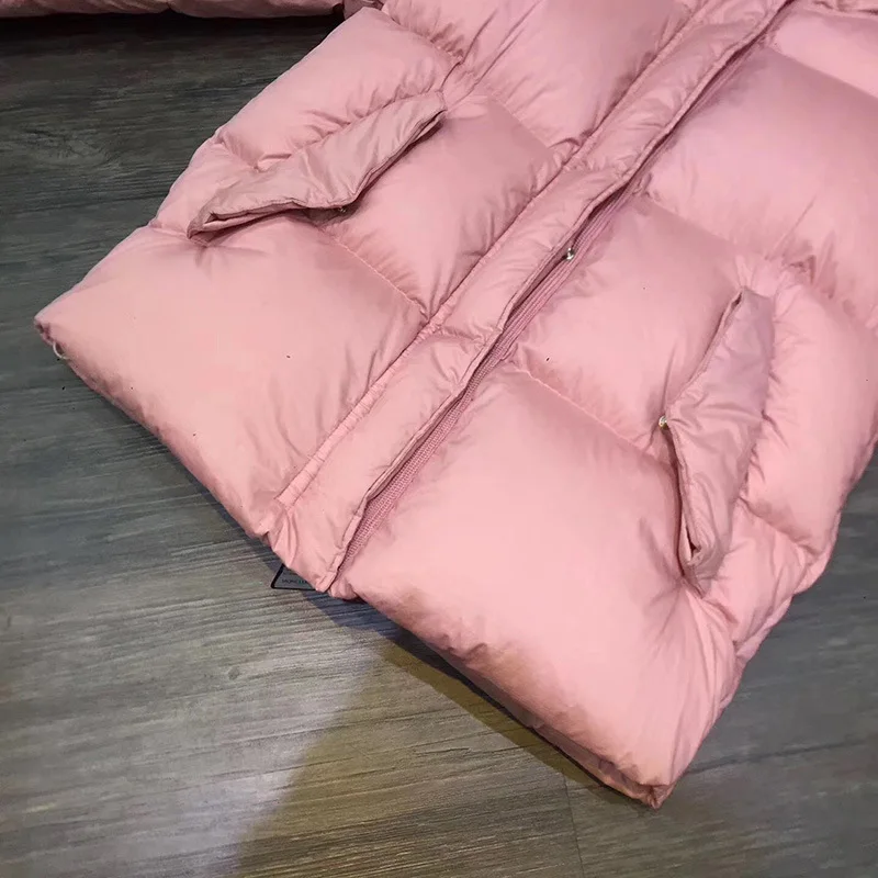 

New Pink Down Coat Women's Down Jacket White Goose Down High Quality Parka Autumn Winter Fashion Warm Outwear Puffer Jacket