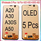 Оптовая продажа 5 шт.лот для Samsung A20 A30 A30S A50 ЖК-дисплей с сенсорным экраном в сборе