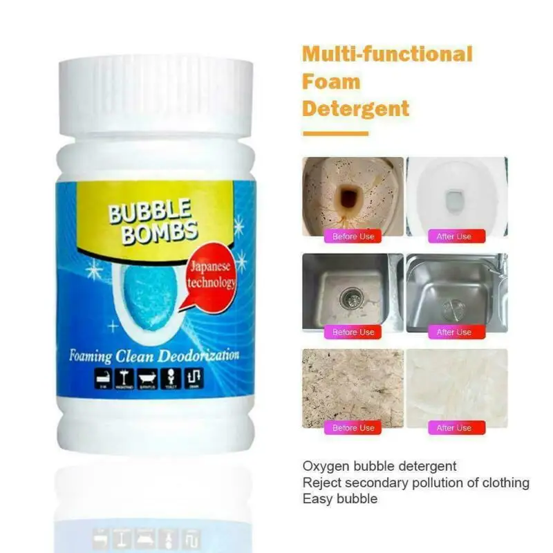 Универсальный быстро вспенивающийся очиститель для унитаза Мощный Очиститель