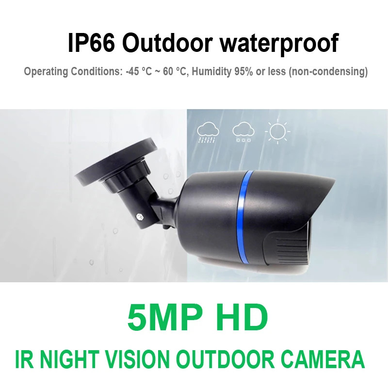 5MP AHD камера 720P 1080P 4MP HD CCTV видеонаблюдения наружное водонепроницаемое Высокое разрешение инфракрасное ночное видение домашняя камера