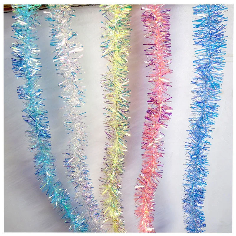 2 м Радужная гирлянда с кисточками Свадебная вечеринка Рождественская елка