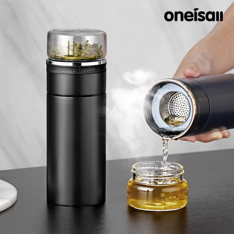 

Guang yi garrafa térmica e filtro de chá, com infusor de chá, caneca térmica, garrafa térmica a vácuo, negócios, homem, 550ml