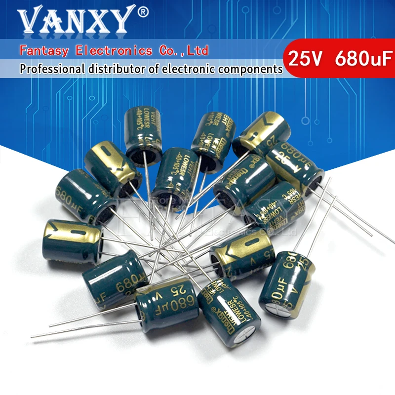 20 шт Высокое качество 25V680UF 10X13 680 мкФ алюминиевая крышка 25В 10*13 электролитический