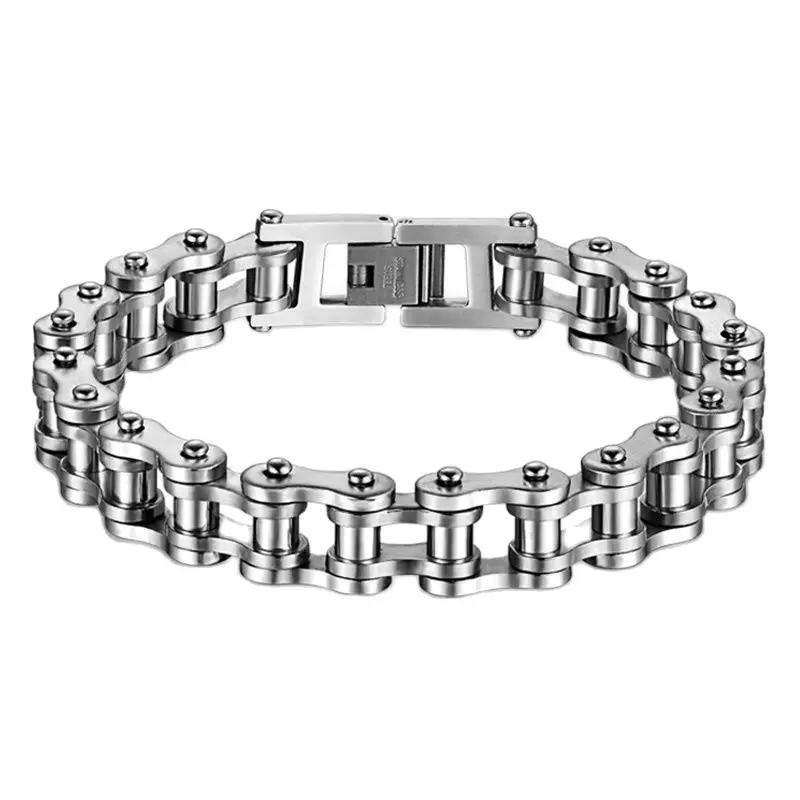 

MADALENA SARARA Premium Titanium Steel Bracelet Bicycle Chain Style Three Types Options 100% GUARANTEE MD-TS01