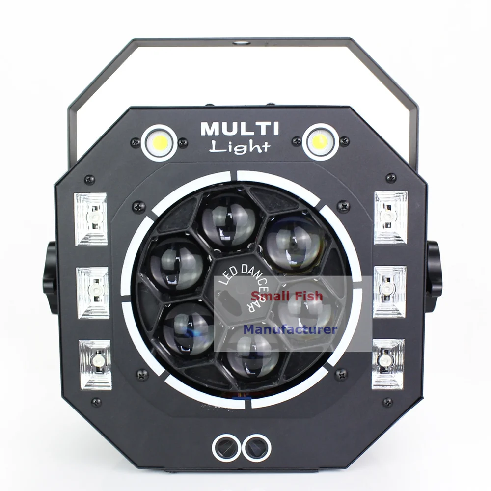 Светодиодный лазерный стробоскоп Луч УФ 4в1 светильник DMX512 сценический светильник s хороший для DJ Дискотека день рождения вечеринки Свадебные украшения клубов и бара