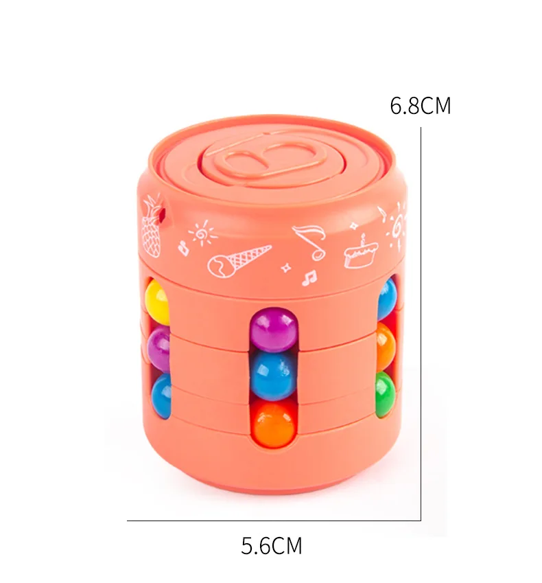 

Hot Selling Burger Magic Bean Coke Rubik's Cube Fingertip Gyro Decompression Finger Rotating Can Ball Toy novelty fidget toys