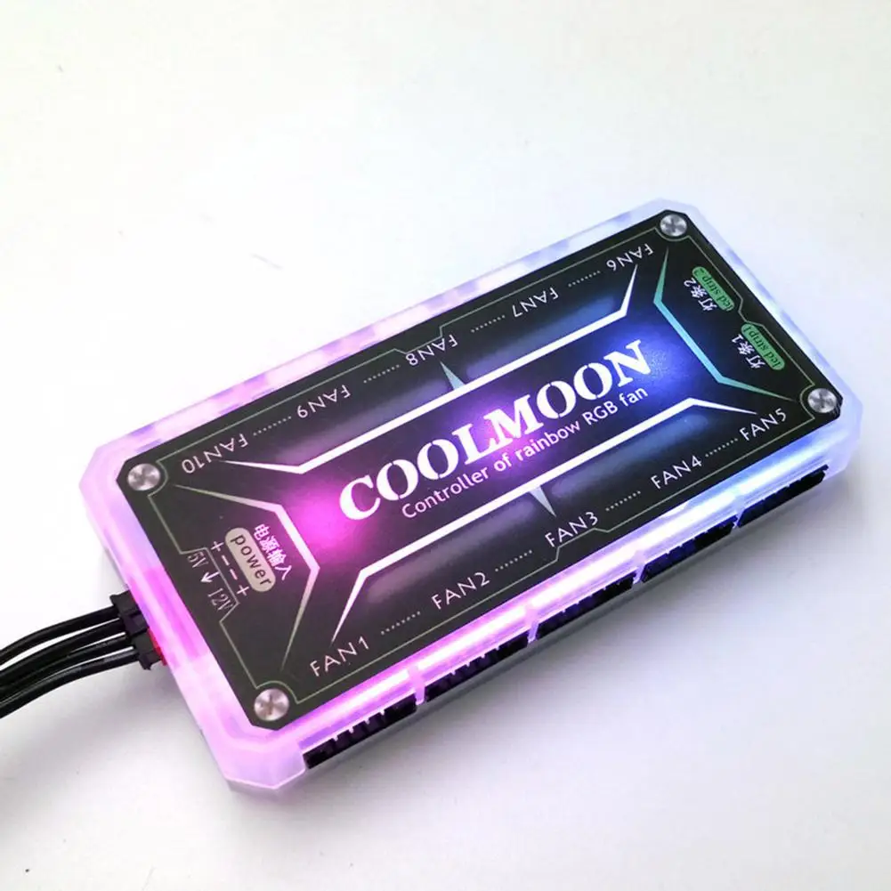 Пульт дистанционного управления COOLMOON вентиляторы RGB 12 В 5 А 10 6-контактных портов