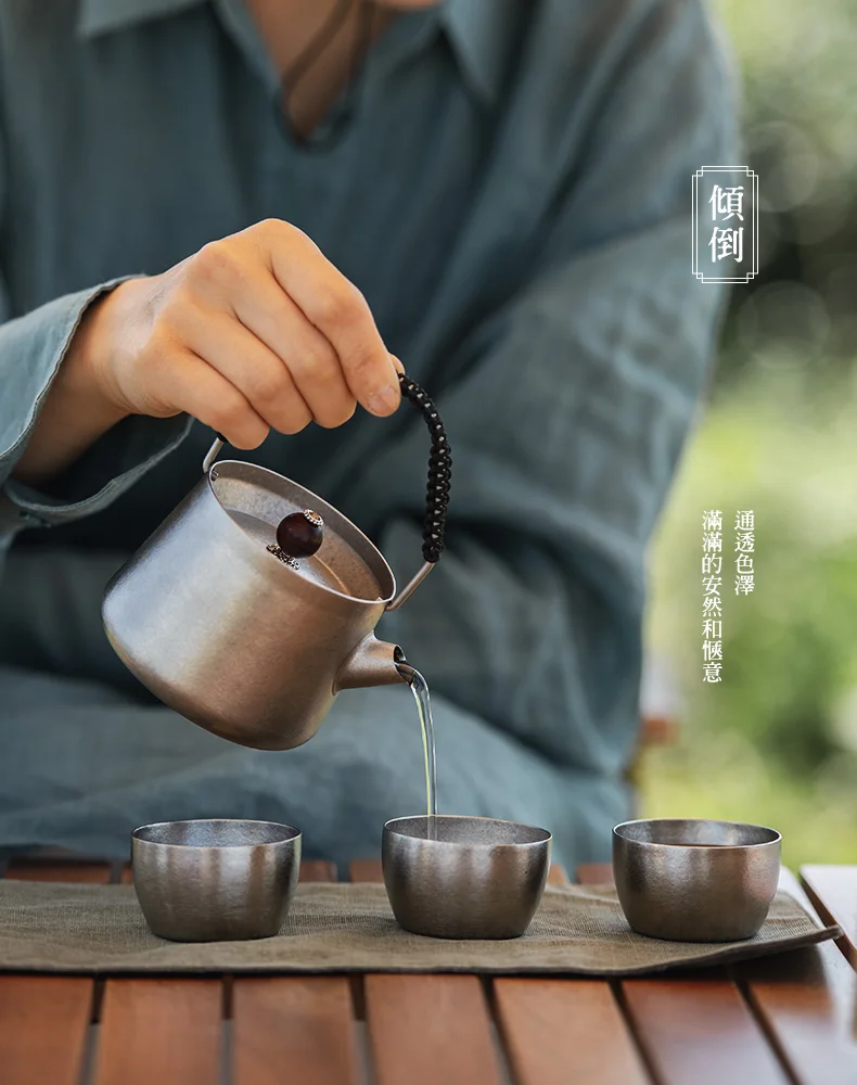 Титановая чайная чашка Naturehike набор из чистого титана маленькая для чая уличный