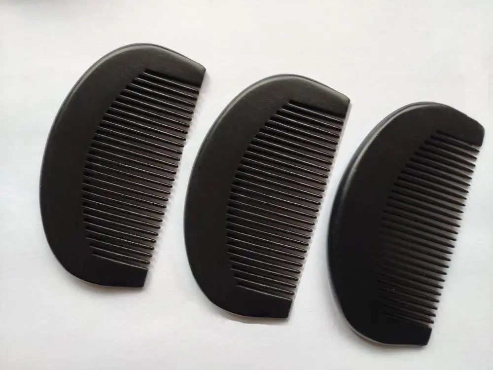 1 шт. натуральный персиковый деревянный мелкозубый лунный гребень женский Уход