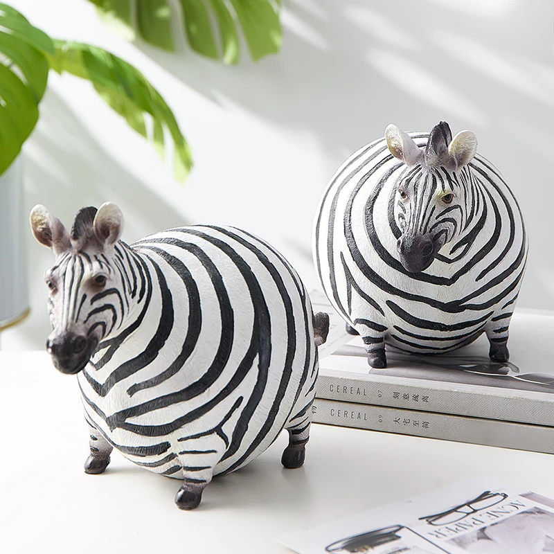 

Home Decor Cute Zebra Resin Animal Model Figurines Desk Decor Home Decoration Accessories Modern Room Decoration Birthday Gifts