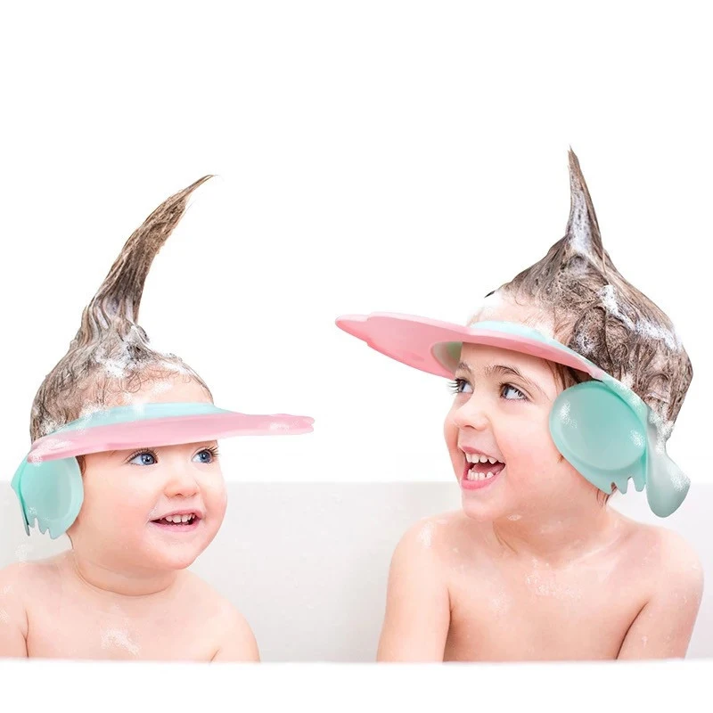 New Arrival Lovely Adjustable Baby Hat Toddler Kids Shampoo Bathing Shower Cap Wash Hair Visor Caps For Baby Care