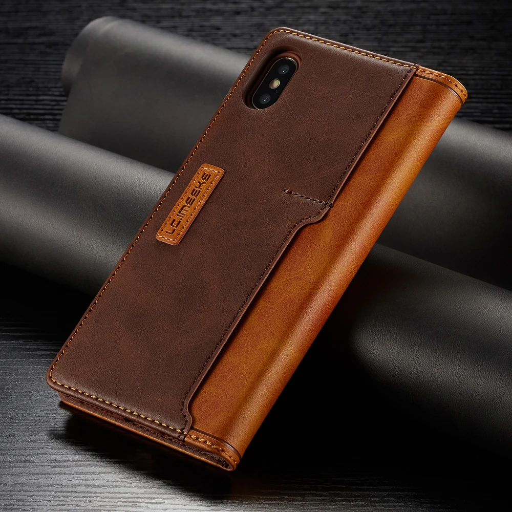 Ретро Магнитный флип-чехол для телефона iPhone 11 Pro X XR XS Max 7 8 6S 6 Plus роскошный кожаный