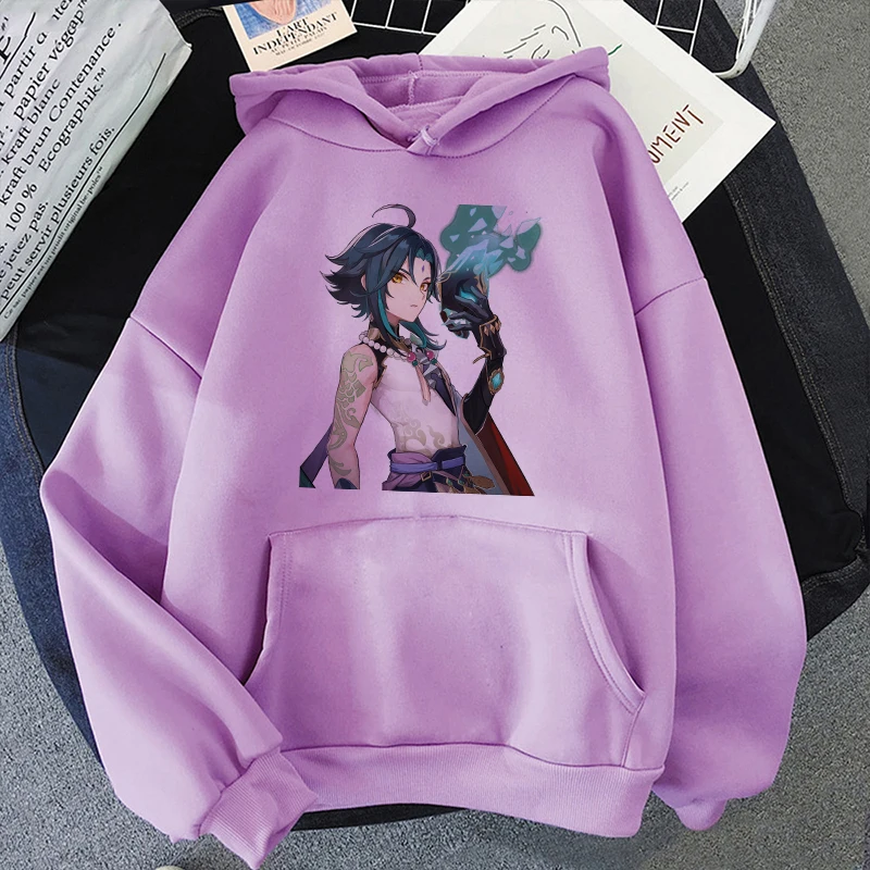 

Genshin Impact Xiao Cool Print Harajuku Unisex Oversized Hoodie Sweatshirt Women /men Cool Loose Casual Hooded Print Hooded Top