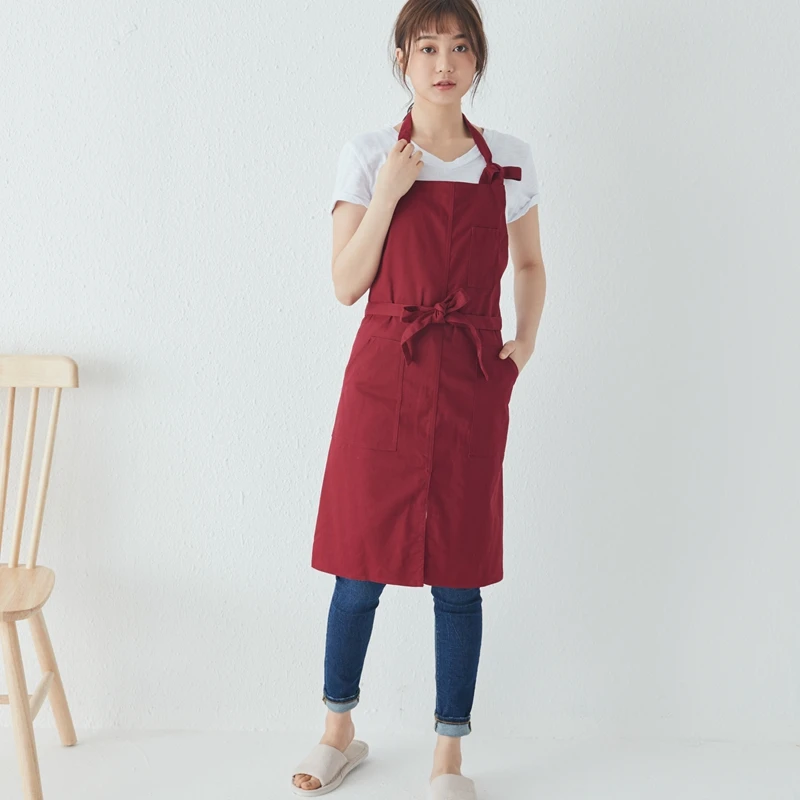 

Cotton Japanese-style Korean apron flower shop baking waiter cute nail shop home women apron logo print