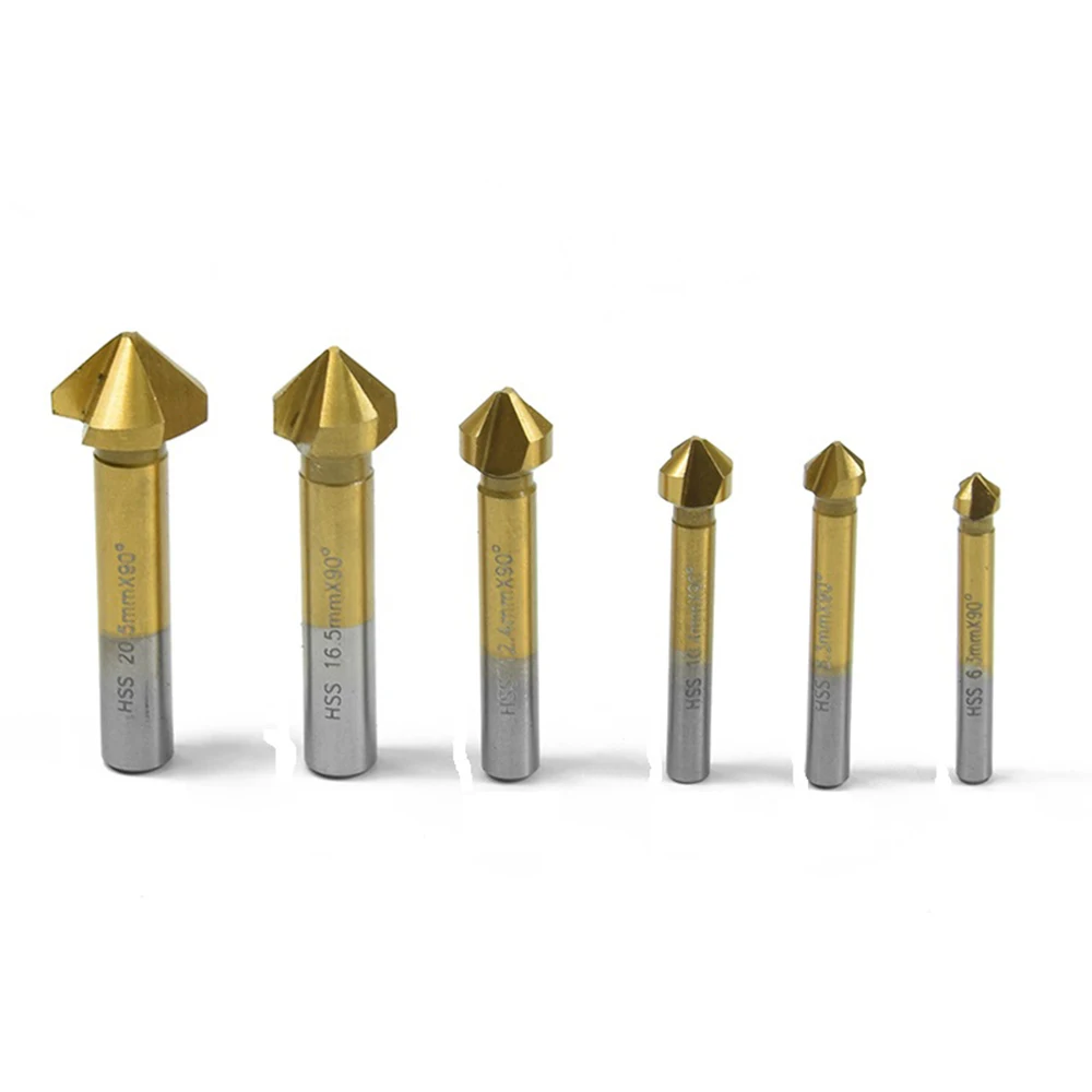 Набор сверл конических из быстрорежущей стали с 3 канавками 6 20 5 мм 90 градусов