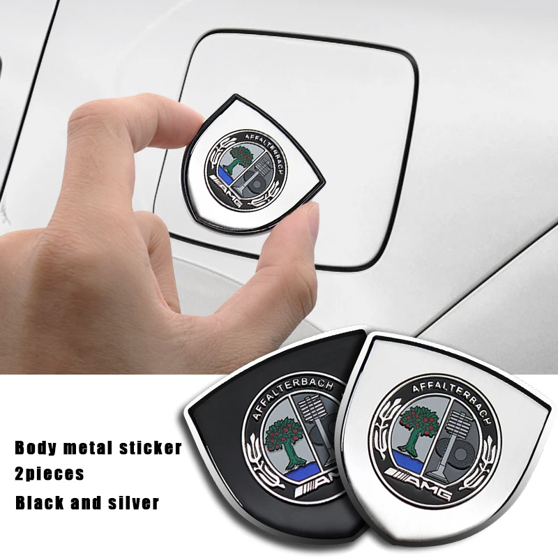

3D Metal Chrome Car Styling Body Decoration Custom Stickers Auto Badge Emblem Goods For Mercedes Benz AMG w124 w203 w204 w205