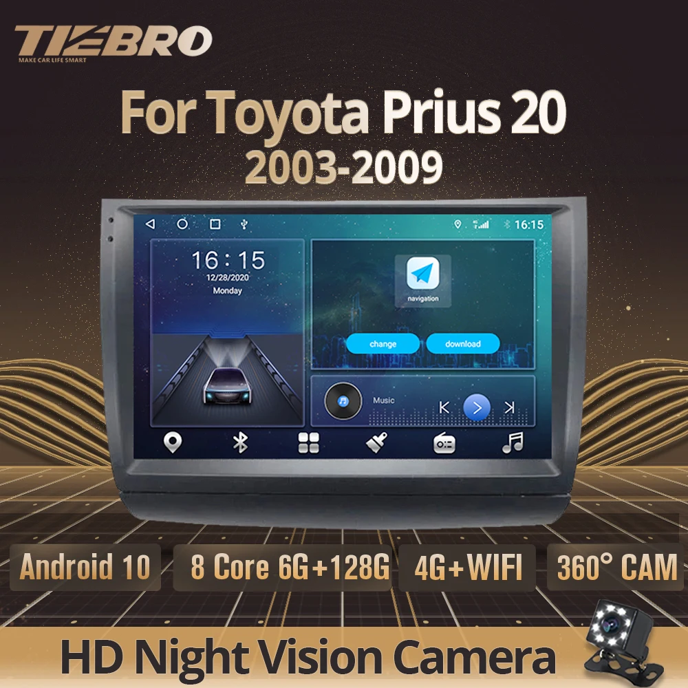 

Автомобильный радиоприемник 2DIN Android 10 для Toyota Prius 20 2003-2009 стерео приемник GPS навигация автомобильное радио DSP Bluetooth плеер Автомобильное видео