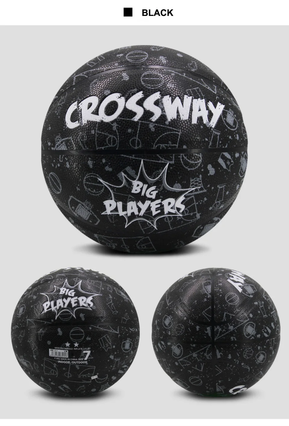 Лидер продаж, новинка, брендовые дешевые баскетбольные мячи CROSSWAY L702, Официальный баскетбольный мяч из искусственной кожи, Размер 7,, с сетчатой сумкой+ игла