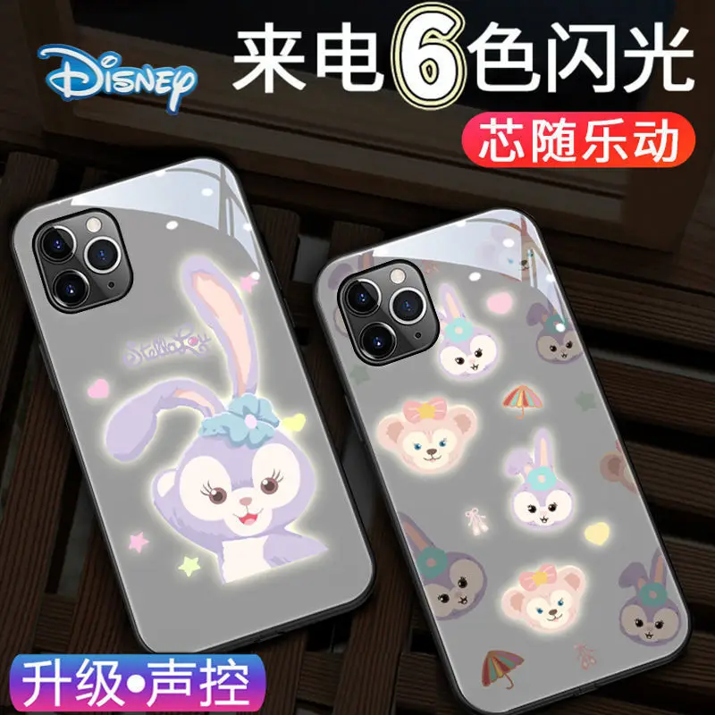 

Disney StellaLou Cartoon Mobile Phone Case for iPhone 13 12 11 Pro Max Mini XR XS 7 8 Plus Cute Glow Anti-Fall Protective Covers