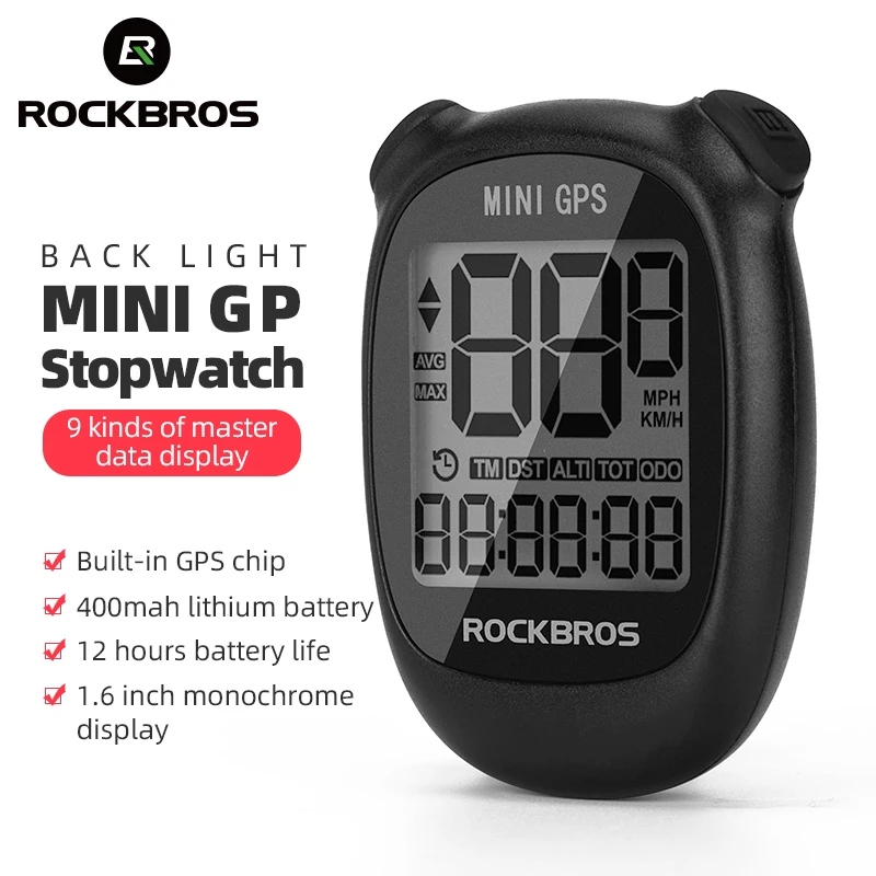 

ROCKBROS Wireless Bicycle Computer Bicycle GPS 1.6 Inch Display Backlight Cycling Computer Bicycle Speedometer Bike Accessories