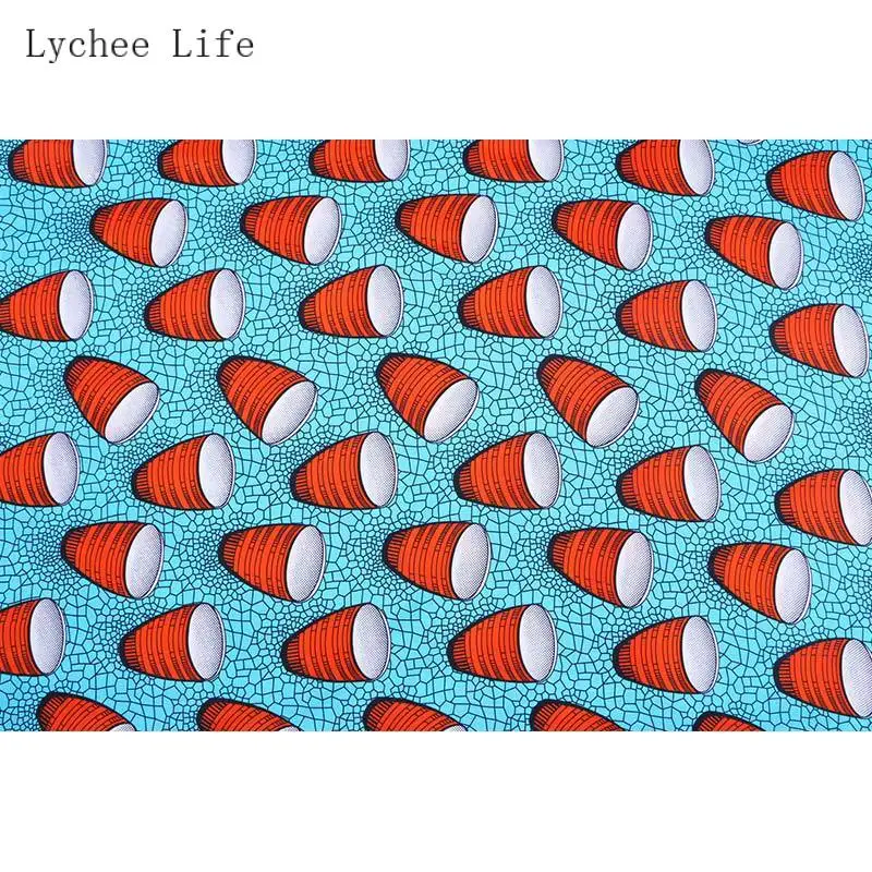 Lychee Life 1 ярд полиэстер африканская восковая ткань Анкара барабанная печатная