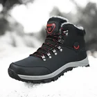 Мужские зимние походные ботинки, теплые водонепроницаемые ботильоны для снега, новинка 2021, уличные мужские защитные рабочие ботинки, зимние кроссовки из искусственной кожи