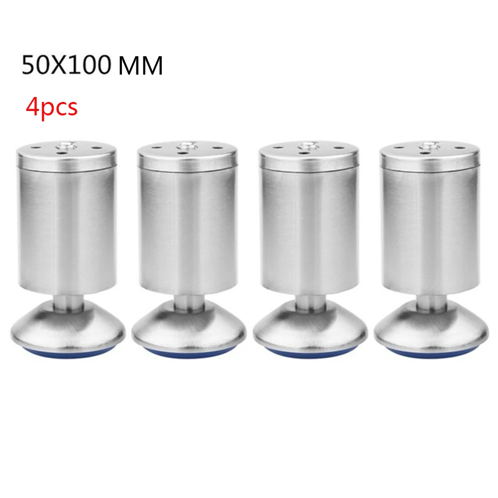 

4pcs/set Sofa Rise Office Bed Support Stainless Steel Desk Anti Slip Couch Furniture Feet