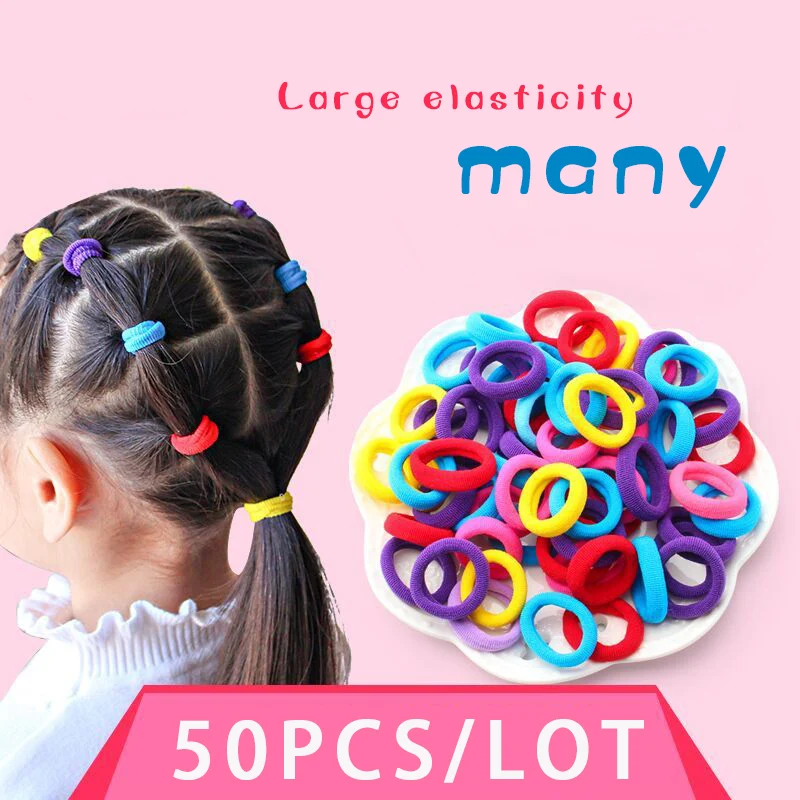 50 шт./лот высокого качества для девочек Эластичная повязка головы с нахлестом