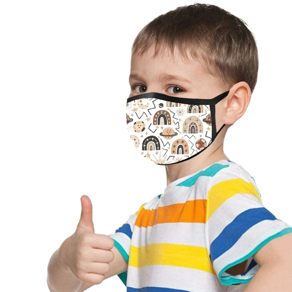 

1pc Kids Cute Cartoon Printed Mouth Masks Washable Reusable Protective Adjustable Face Shield Mascarillas Dust Mask Cover d5
