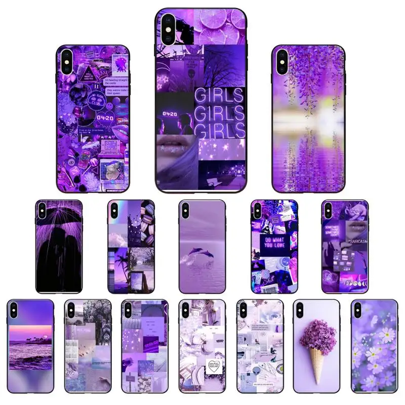 Фиолетовый любви эстетическое искусство Girly Чехол для мобильного телефона iPhone 12