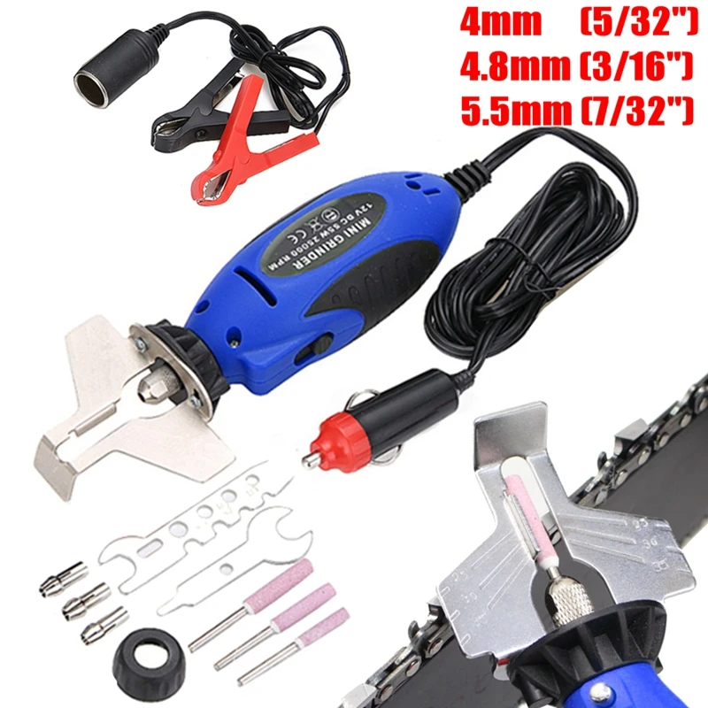 

12V Electric Hand Saw Folding Saw Chain Knife Garden Chainsaw Chain Sharpener Sharpener Accessories Grinder File Set Tool