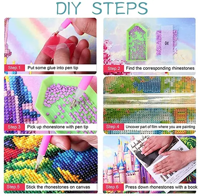 

5D DIY Diamond Painting Dream castle Embroidery Cross Stitch Art Craft 3D Home Wall Decor Gift