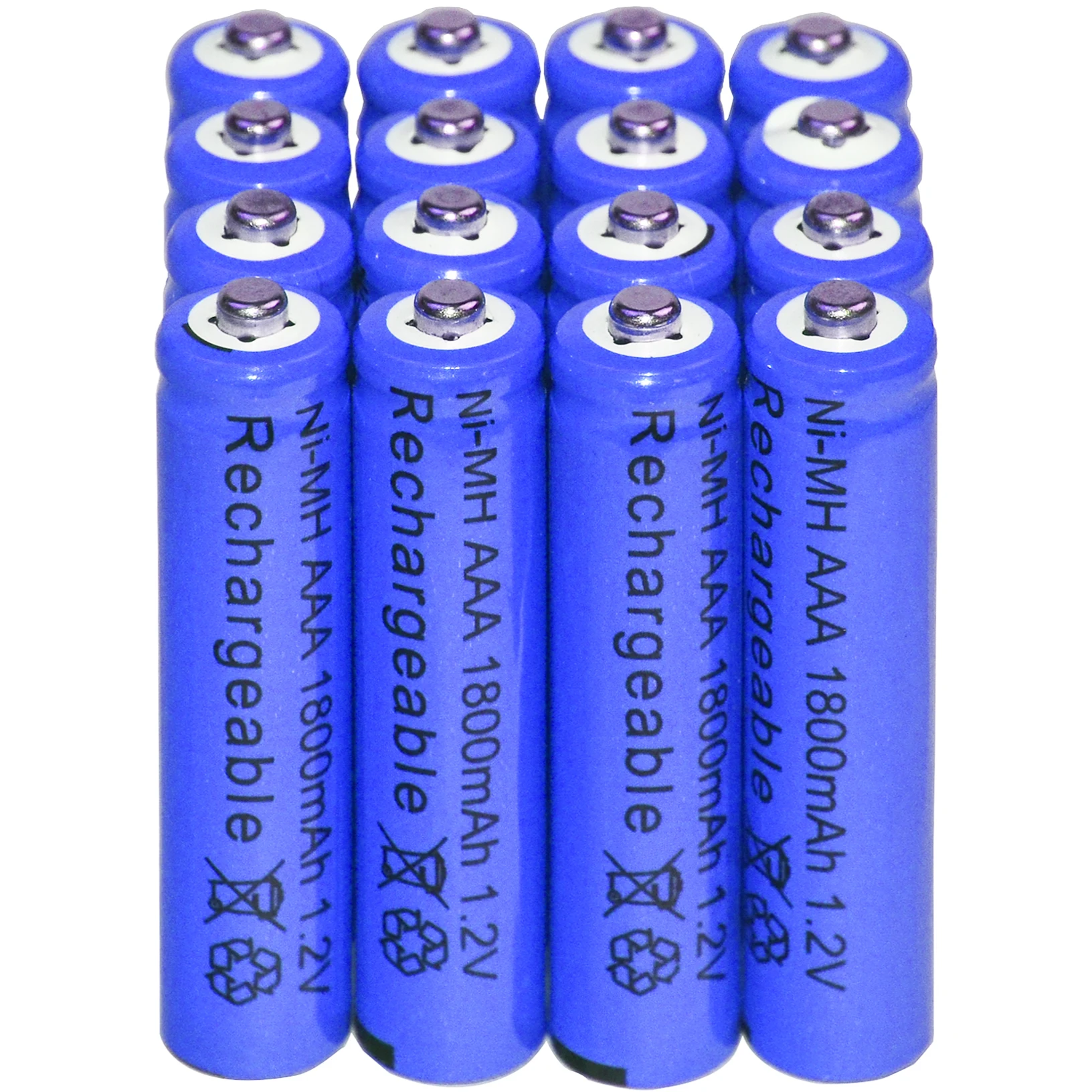 4-48pcs New Brand AAA rechargeable battery 1800mah 1.2V NI-MH Rechargeable for led light toy mp3 Blue | Электроника