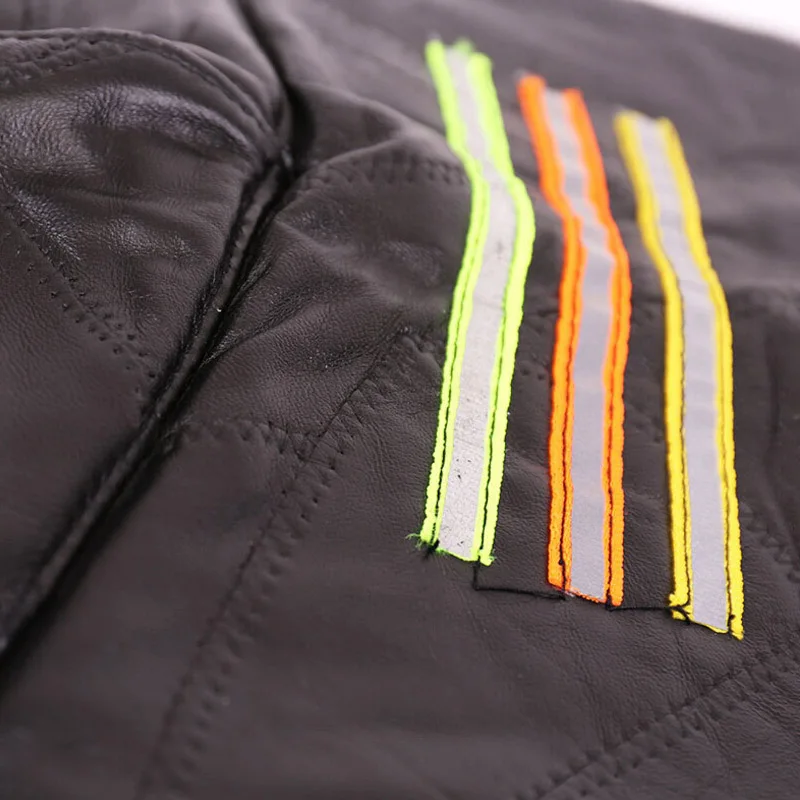 Кожаные наколенники для мотоцикла холодный и ветрозащитный удлиненный зимний